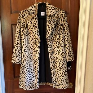 Fabulous CAbi faux leopard skin coat, size extra small.